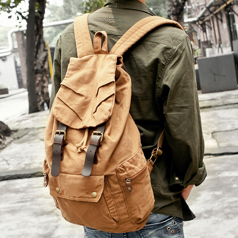 Canvas Backpack Casual - Büyük Kapasiteli Kanvas Sırt Çantası Nefes