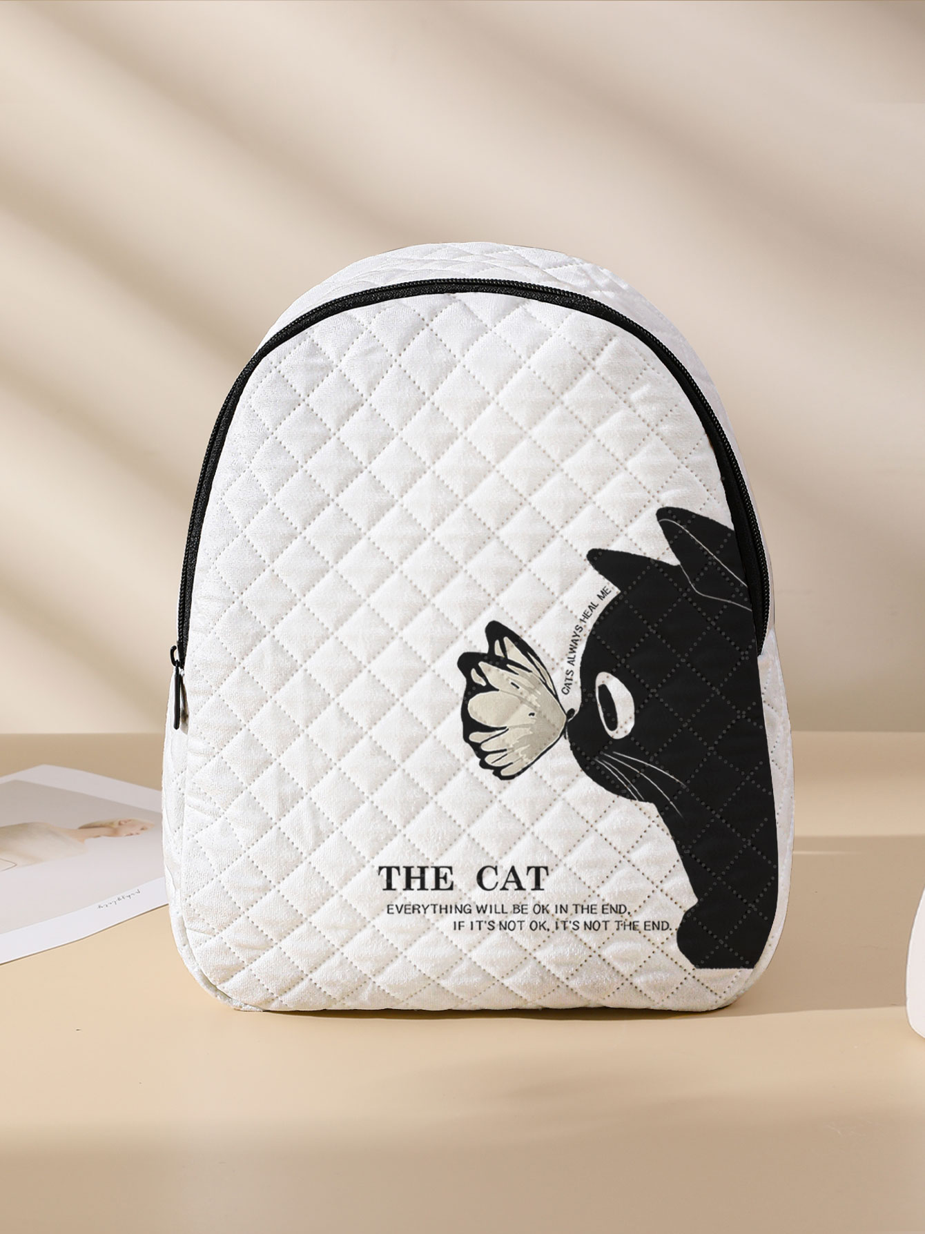 Siyah Kedi Kelebek Desenli Kap - Mini Backpack Purse incelemesi ve fiyatı