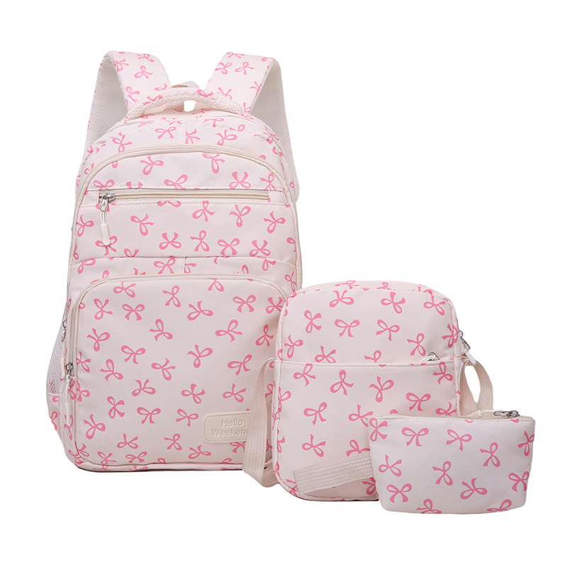 3 Parçalı Sevimli Fiyonk Baskı - Sling Backpack Shoulder incelemesi ve fiyatı